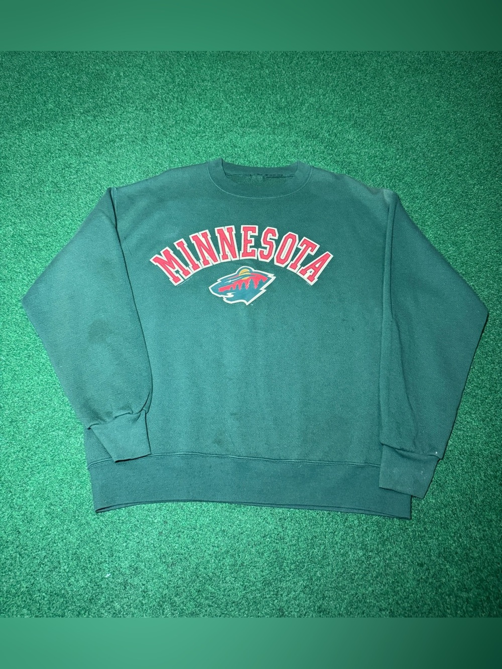 Minnesota Wild Vintage Sweatshirt Large NHL 90s Y2K 24x28